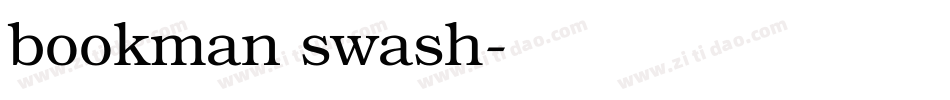 bookman swash字体转换